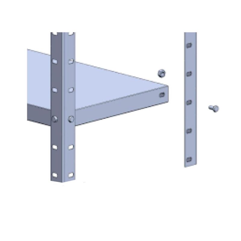 Estante de Aço com 06 Bandejas 59 cm (22/16) – 1,98×0,92×0,59m – Nobre – PMD – 11125 CADEIRAS RENOVA 6