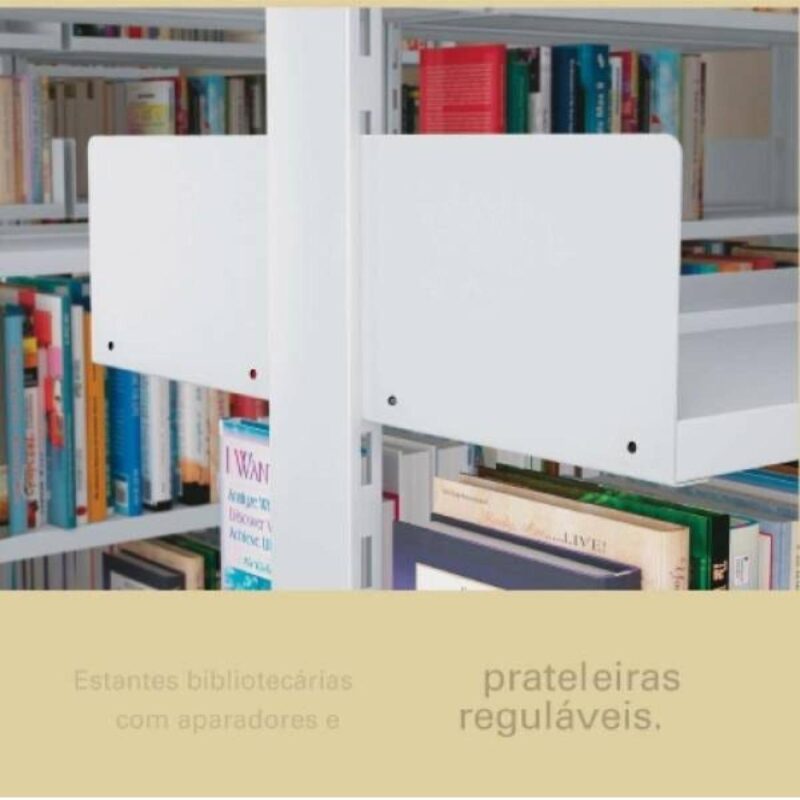 Estante Biblioteca de CENTRO com 12 Bandejas – 1,98×0,92×0,55m – NOBRE – 11109 CADEIRAS RENOVA 5