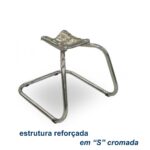 Cadeira Executiva LISA Base em “S” CROMADA – Cor Preta 31015 CADEIRAS RENOVA 9