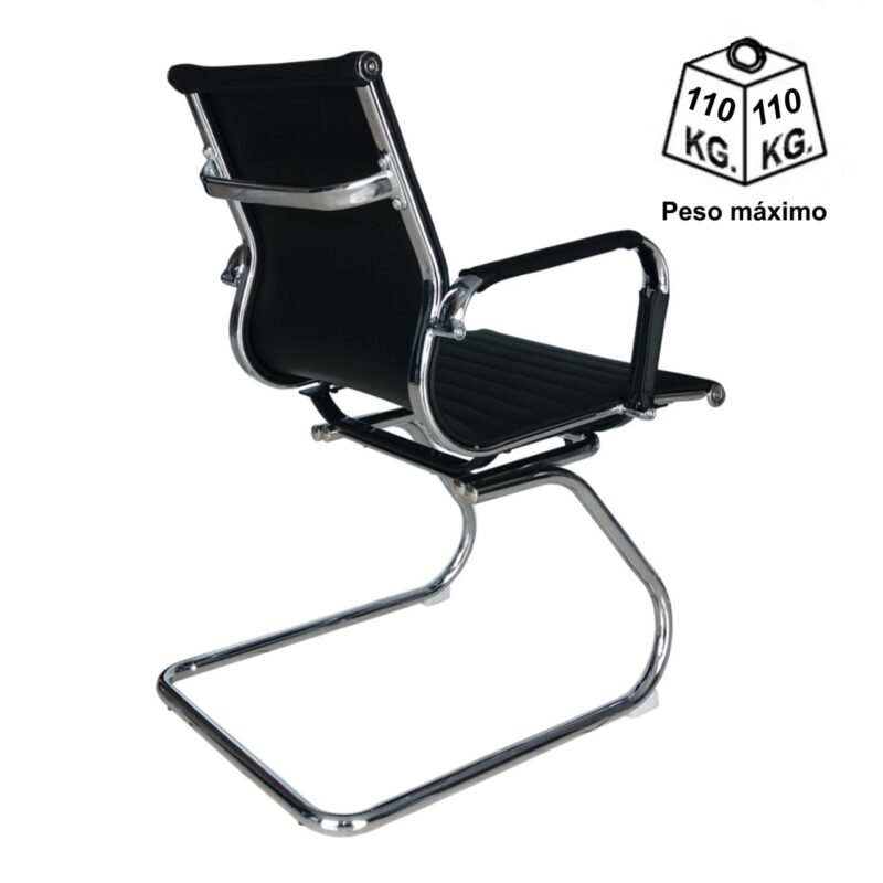 Cadeira Interlocutor Esteirinha CHARLES EAMES OR-3301 – Cor Preta 30401 CADEIRAS RENOVA 4