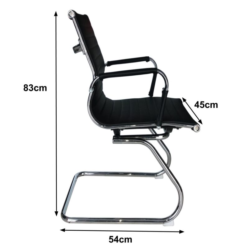 Cadeira Interlocutor Esteirinha CHARLES EAMES OR-3301 – Cor Preta 30401 CADEIRAS RENOVA 3