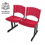 Longarina PLÁSTICA 02 Lugares – Cor VERMELHO 33077 CADEIRAS RENOVA 9