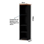 Armário TORRE Aberta NOGAL SEVILHA / PRETO – 21432 CADEIRAS RENOVA 8