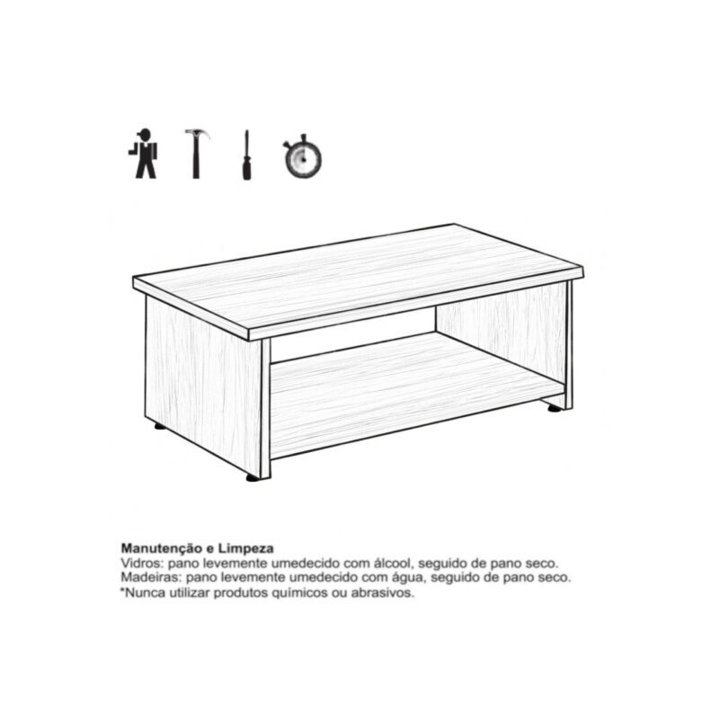 Mesa de Centro 0,90×0,50×0,35m – Nogal Sevilha 21431 CADEIRAS RENOVA 4