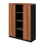 Armário Alto Credenza com Nicho – 1,61×1,20×0,45m NOGAL SEVILHA/PRETO – 21415 CADEIRAS RENOVA 13