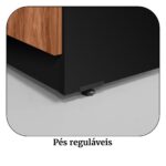 Armário Baixo Credenza – 1,20×0,74X0,45m NOGAL SEVILHA/PRETO – 21412 CADEIRAS RENOVA 9