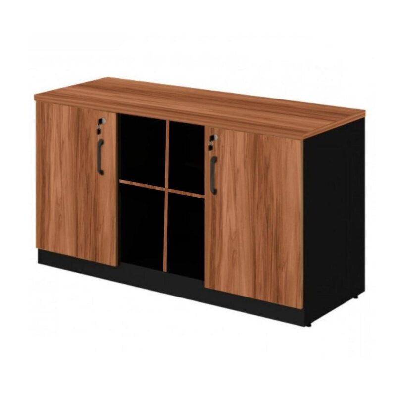 Armário Baixo GOLD Credenza ESPECIAL – 1,60×0,72×0,45m NOGALSEVILHA / PRETO – 23502 CADEIRAS RENOVA 4