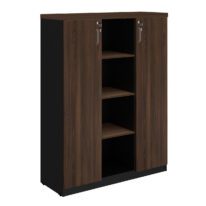 Armário Alto Credenza com Nicho 1,60×1,20×0,45m MARSALA / PRETO – 51018 CADEIRAS RENOVA