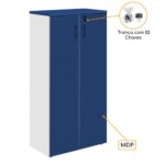 Armário Alto Fechado com 02 Portas – 1,59X0,80X0,42m – PMD – AZUL/CZ – 44102 CADEIRAS RENOVA 7