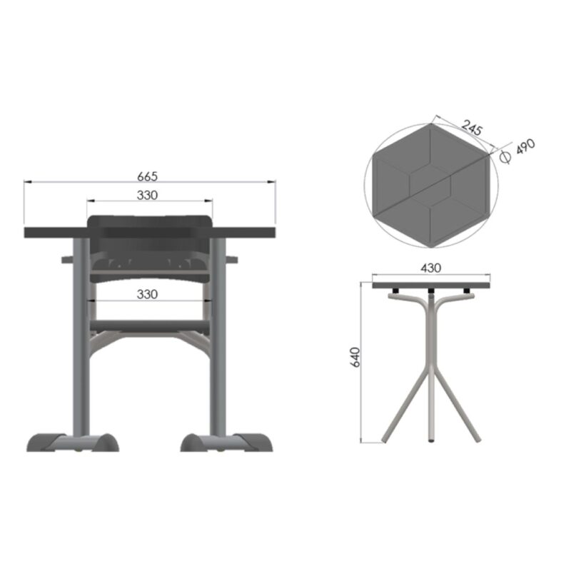 Conjunto HEXAGONAL Mesas e Cadeiras – 06 A 09 anos – INFANTO JUVENIL 42000 CADEIRAS RENOVA 7