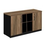 Armário Baixo GOLD Credenza ESPECIAL – 1,60×0,72×0,45m NOGALSEVILHA / PRETO – 23502 CADEIRAS RENOVA 5