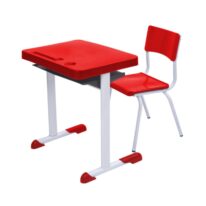 Kit Escolar Individual – (Mesa e Cadeira) – JUVENIL 06 a 09 Anos COR VERMELHO – 41082 CADEIRAS RENOVA