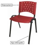 Cadeira Plástica 04 Pés – VERMELHO (Polipropileno) – 31202 CADEIRAS RENOVA 9