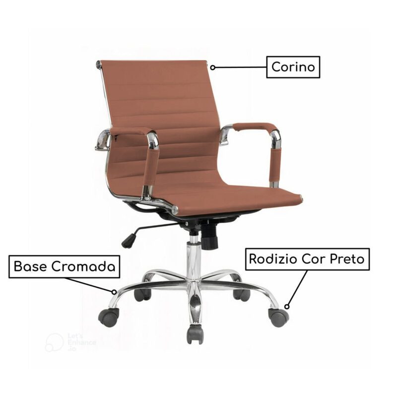 Cadeira DIRETOR Charles Eames Esteirinha – CARAMELO – 32883 CADEIRAS RENOVA 4