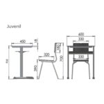 Kit Escolar Individual AMARELO – (Mesa e Cadeira) – JUVENIL – MDF – COR AMARELO – 40094 CADEIRAS RENOVA 9