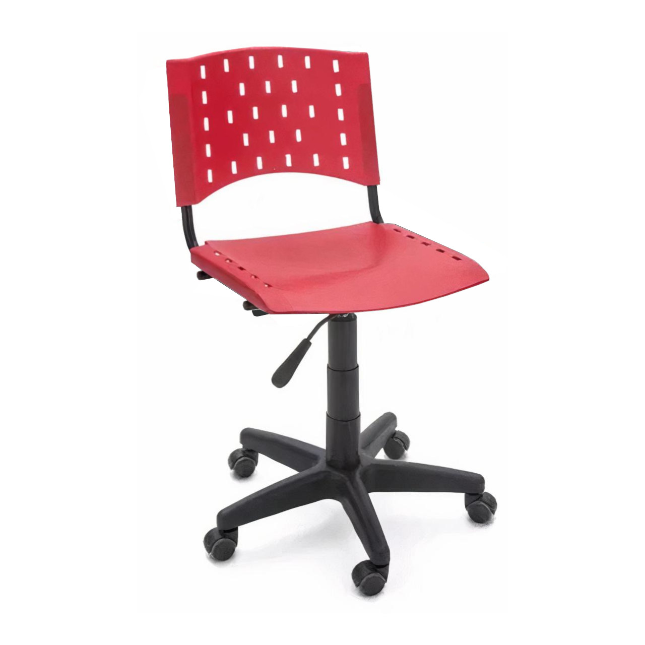 Cadeira de Escritório Giratória PLÁSTICA – REALPLAST – COR VERMELHO – 31303 CADEIRAS RENOVA