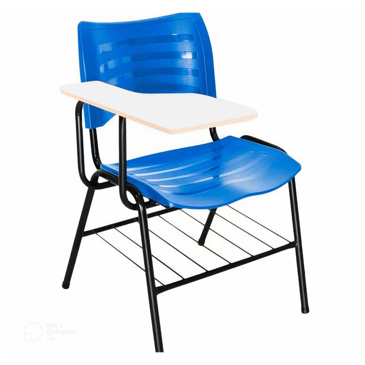 Cadeira Universitária Plástica Prancheta MDF – COR AZUL – MRPLAST – 34013 CADEIRAS RENOVA