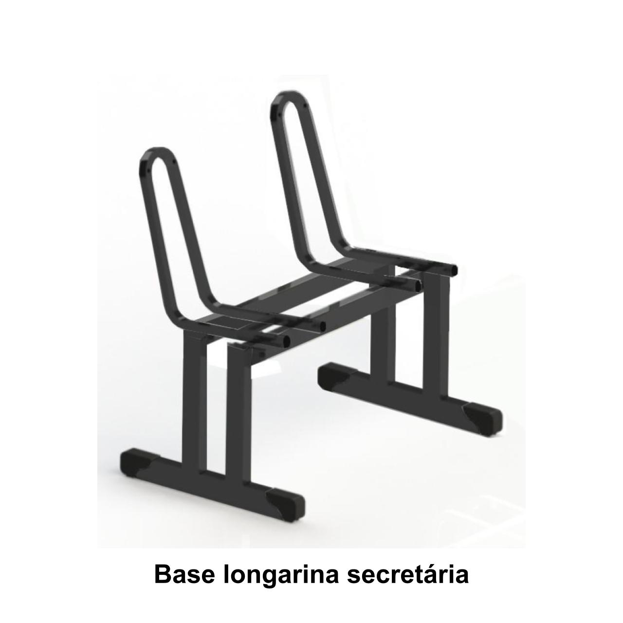 Estrutura da Longarina de 02 Lugares SECRETÁRIA – COR PRETO – PMD – 38040 CADEIRAS RENOVA