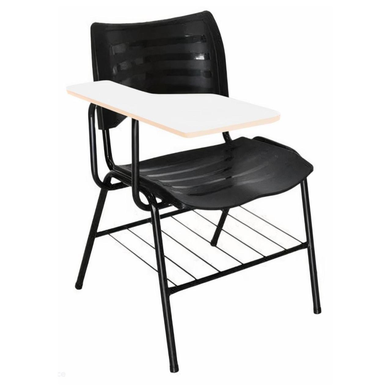 Cadeira Universitária Plástica Prancheta MDF – COR PRETO – MRPLAST – 34014 CADEIRAS RENOVA