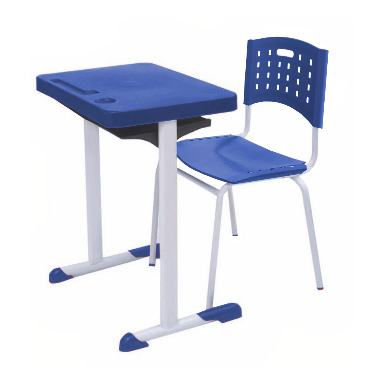 Kit Escolar Individual AZUL – (Mesa e Cadeira) – ADULTO – TAMPO PLÁSTICO – COR AZUL – REALPLAST – 54004 CADEIRAS RENOVA