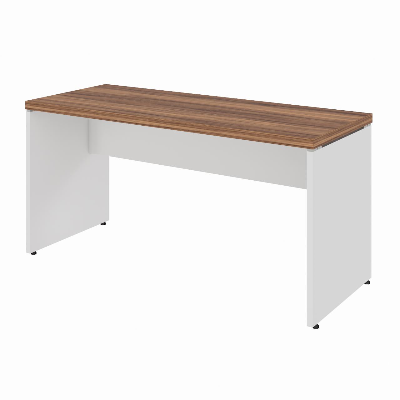 Mesa de Escritório 1,50×0,60m Sem Gavetas NOGAL SEVILHA/BRANCO – 34306 CADEIRAS RENOVA