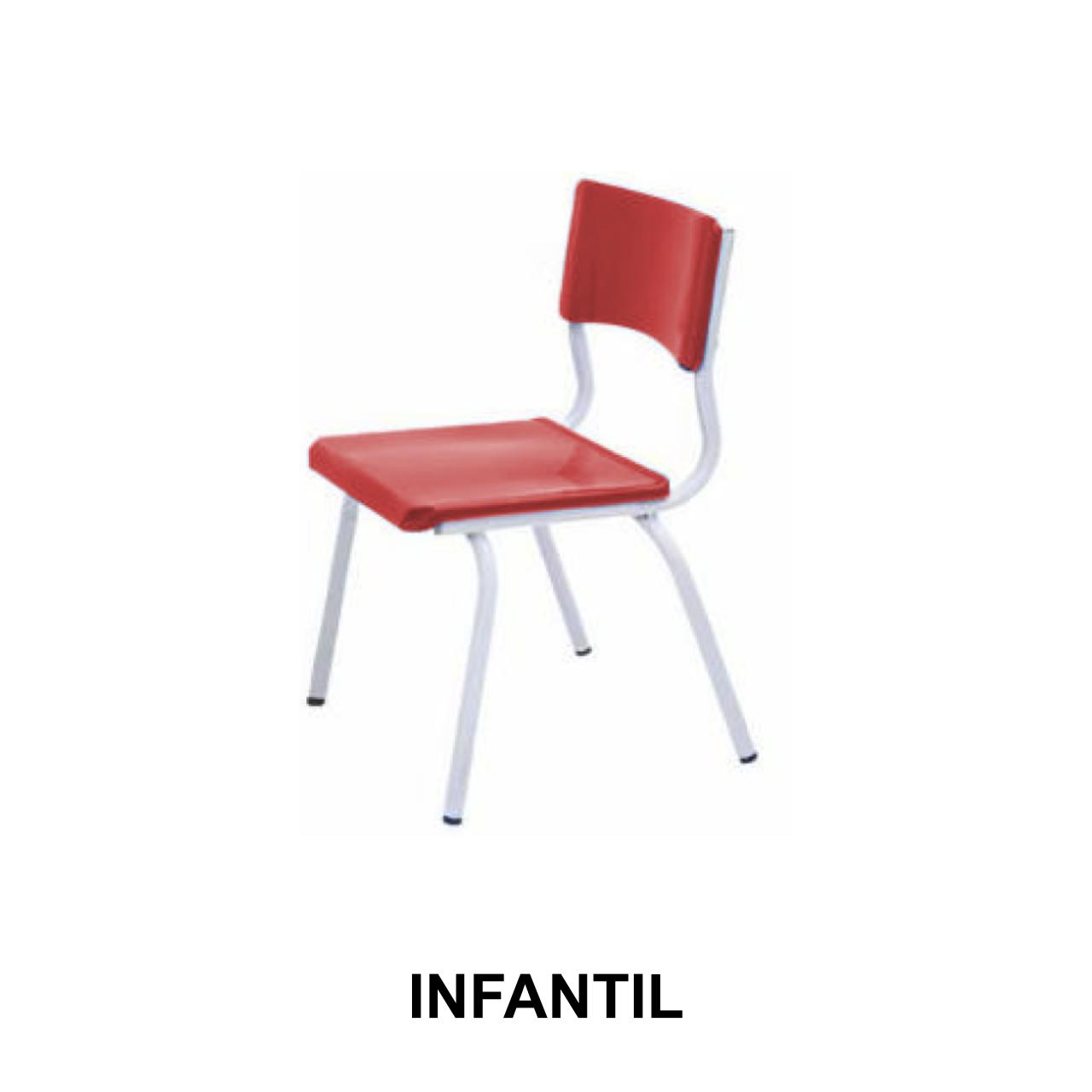 Cadeira ESCOLAR Infantil – Cor VERMELHO – 41102 CADEIRAS RENOVA