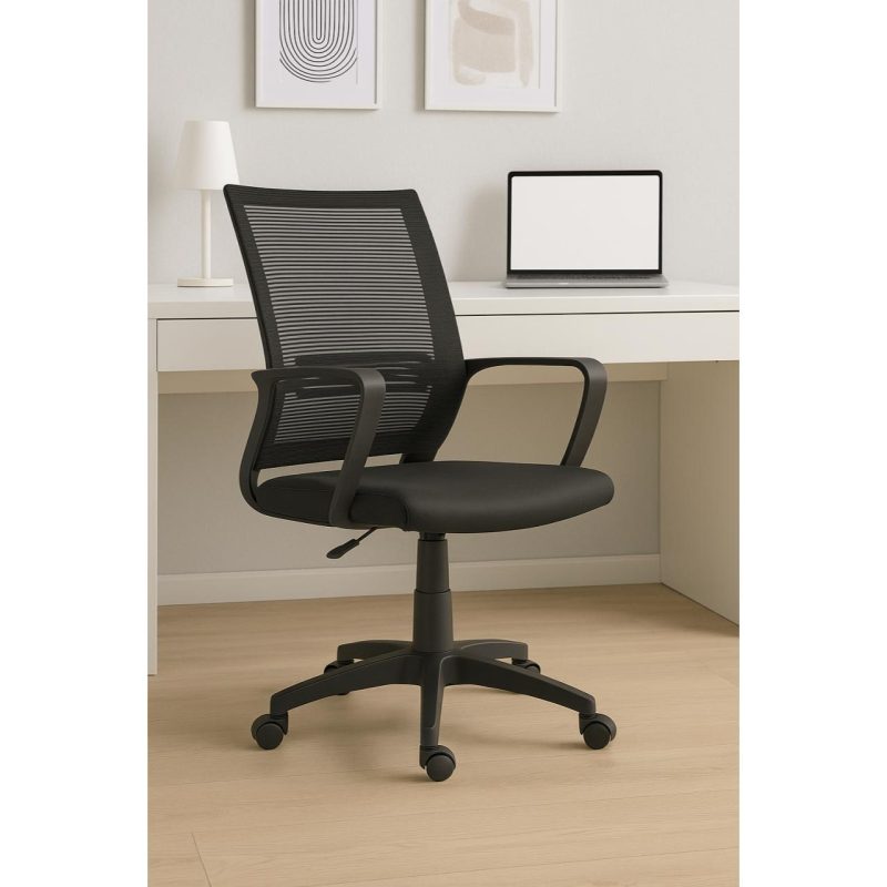 Cadeira de Escritório Diretor Tela MAYA c/ braço – Cor Preto – 34029 CADEIRAS RENOVA 9