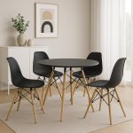 Mesa Residencial Redonda EIFFEL 0,90M – PRETO – 45112 CADEIRAS RENOVA 10