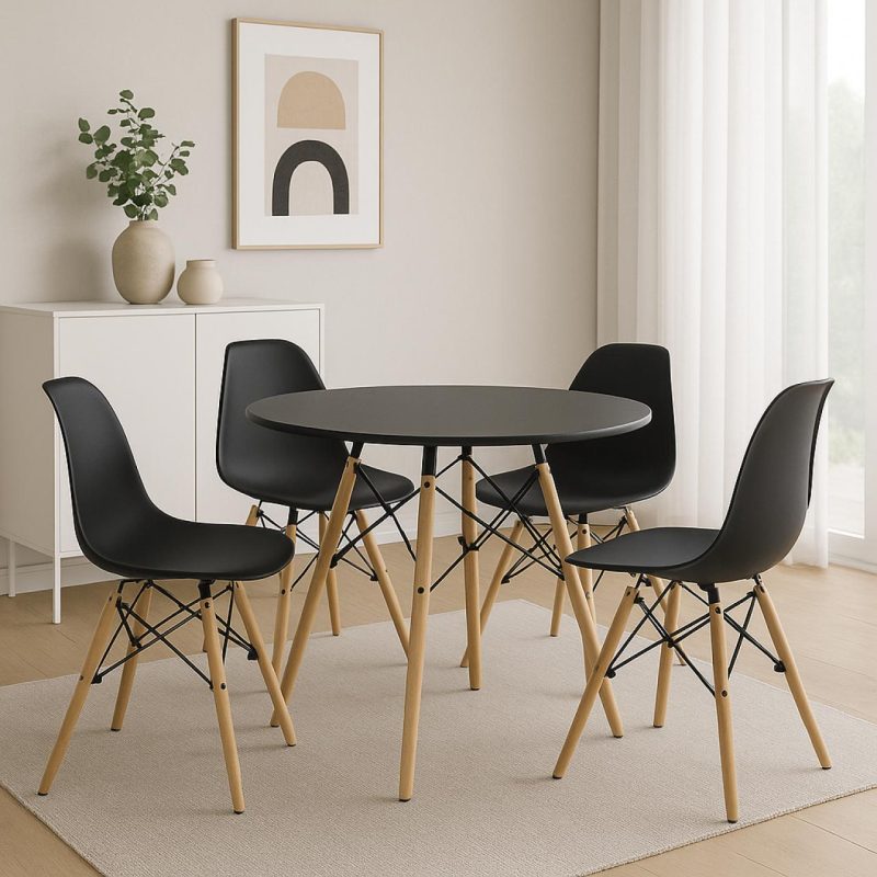 Mesa Residencial Redonda EIFFEL 0,90M – PRETO – 45112 CADEIRAS RENOVA 5