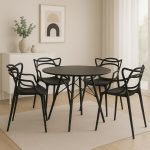 Mesa Residencial Redonda EIFFEL 0,90M – PRETO – 45112 CADEIRAS RENOVA 11