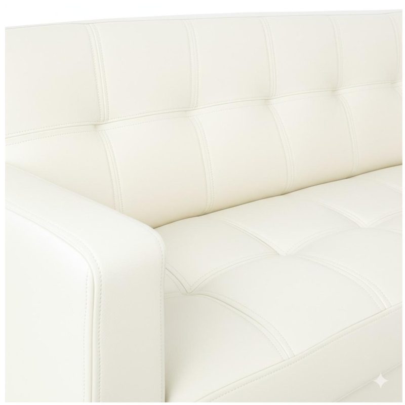 Poltrona para Escritório ROMA 03 Lugar – Corino – Cor NUDE – 60072 CADEIRAS RENOVA 6