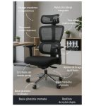 Cadeira de Escritório Presidente Tela ÉDON – Cor Preto – 30066 CADEIRAS RENOVA 18