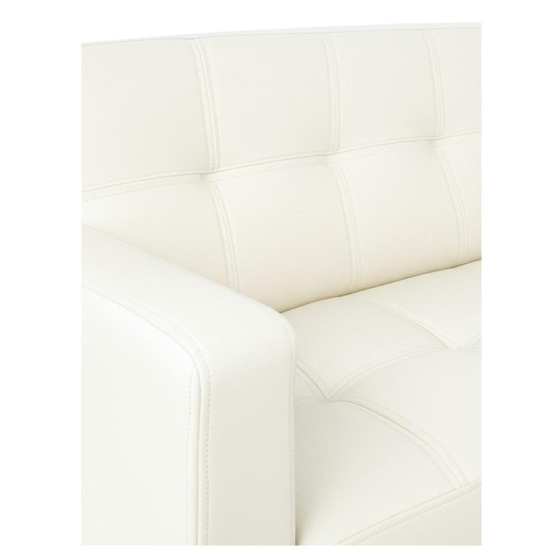 Poltrona para Escritório ROMA 02 Lugar – Corino – Cor NUDE – 60071 CADEIRAS RENOVA 5