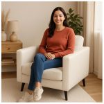 Poltrona para Escritório ROMA 01 Lugar – Corino – Cor NUDE – 60070 CADEIRAS RENOVA 12