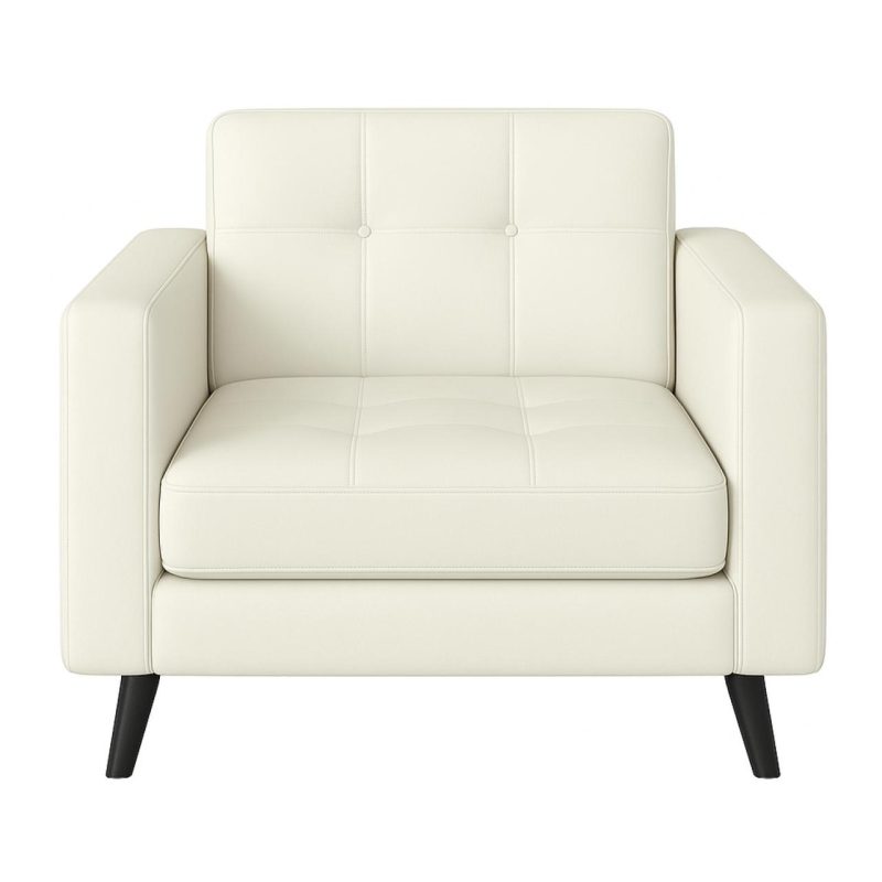 Poltrona para Escritório ROMA 01 Lugar – Corino – Cor NUDE – 60070 CADEIRAS RENOVA 3