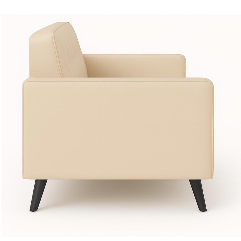 Poltrona para Escritório ROMA 03 Lugar – Corino – Cor AREIA – 60063 CADEIRAS RENOVA 4