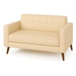 Poltrona para Escritório ROMA 03 Lugar – Corino – Cor AREIA – 60063 CADEIRAS RENOVA 8