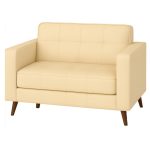 Poltrona para Escritório ROMA 02 Lugar – Corino – Cor AREIA – 60062 CADEIRAS RENOVA 8