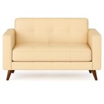 Poltrona para Escritório ROMA 02 Lugar – Corino – Cor AREIA – 60062 CADEIRAS RENOVA 9