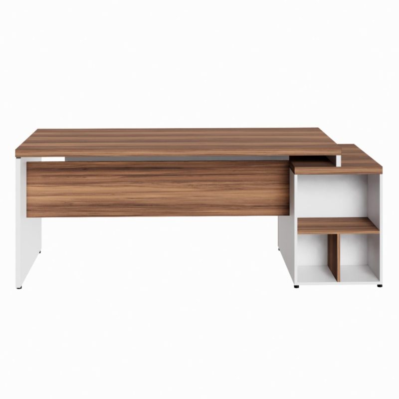 Mesa PEDESTAL RETA (03 Gav.) – 1,92X0,70m – WORKSTART – NOGAL SEVILHA/BRANCO- 34405 CADEIRAS RENOVA 5