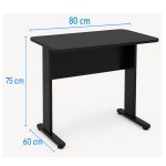 Mesa Escritório 0,80×0,60m – JOB – PRETO/PRETO – 43088 CADEIRAS RENOVA 10