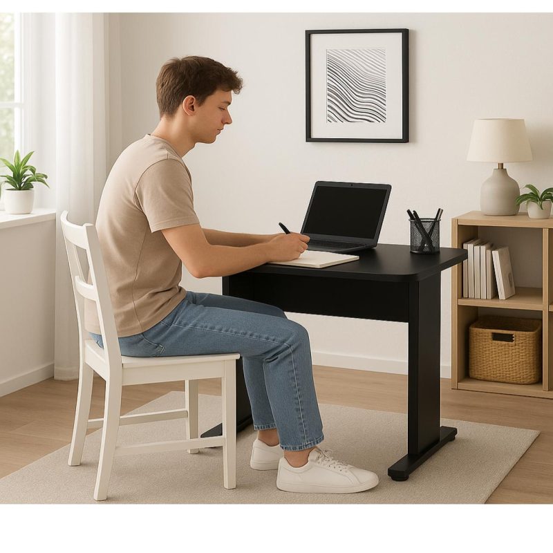 Mesa Escritório 0,80×0,60m – JOB – PRETO/PRETO – 43088 CADEIRAS RENOVA 6