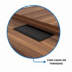 Mesa Escritório PRESIDENTE c/ Armário Pedestal – 1,82×1,80m – NOGAL SEVILHA/BRANCO – 34602 CADEIRAS RENOVA 17