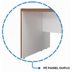 Mesa Escritório PRESIDENTE c/ Armário Pedestal – 1,82×1,80m – NOGAL SEVILHA/BRANCO – 34602 CADEIRAS RENOVA 15