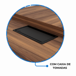 Mesa Escritório PRESIDENTE c/ Armário Pedestal – 1,82×1,80m – NOGAL SEVILHA/BRANCO – 34602 CADEIRAS RENOVA 22