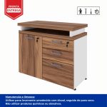 Armário Baixo 03 Gavetas e Porta (MISTO) – NOGAL SEVILHA/BRANCO – 34422 CADEIRAS RENOVA 19