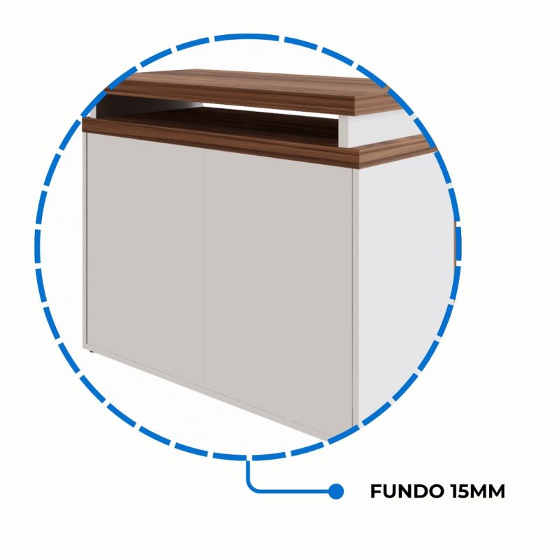 Armário Baixo 03 Gavetas e Porta (MISTO) – NOGAL SEVILHA/BRANCO – 34422 CADEIRAS RENOVA 6