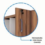 Armário Alto Credenza com Nicho – 1,61×1,20×0,45m – NOGAL SEVILHA/BRANCO- 34415 CADEIRAS RENOVA 13