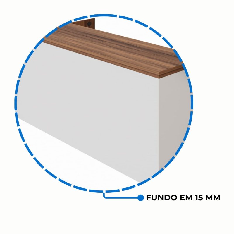 Armário Baixo GOLD Credenza ESPECIAL – 1,60×0,73×0,45m – NOGALSEVILHA / BRANCO – 34502 CADEIRAS RENOVA 8