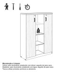 Armário Alto Credenza com Nicho – 1,61×1,20×0,45m – NOGAL SEVILHA/BRANCO- 34415 CADEIRAS RENOVA 17